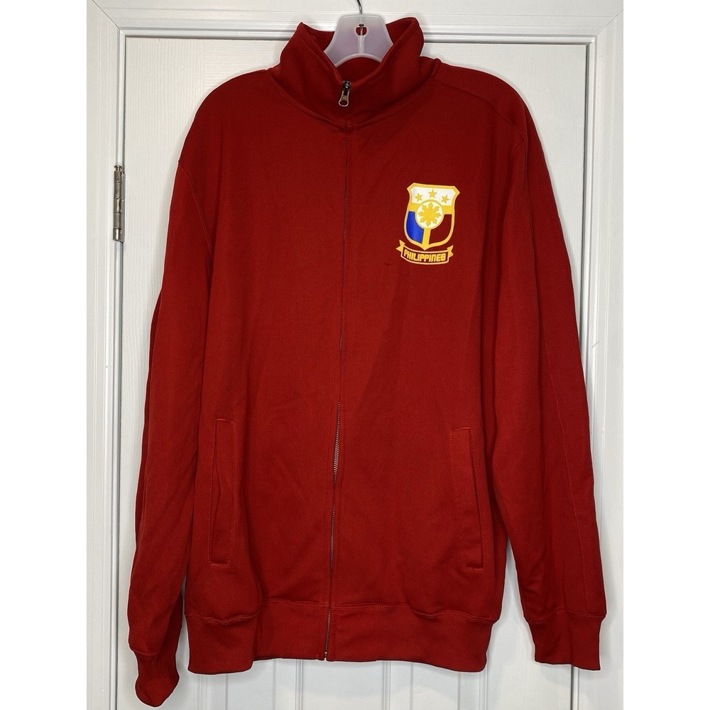 Champs Sports Men's Y2K Philippines Full‎ Zip Sweater Red Size XL *Read*